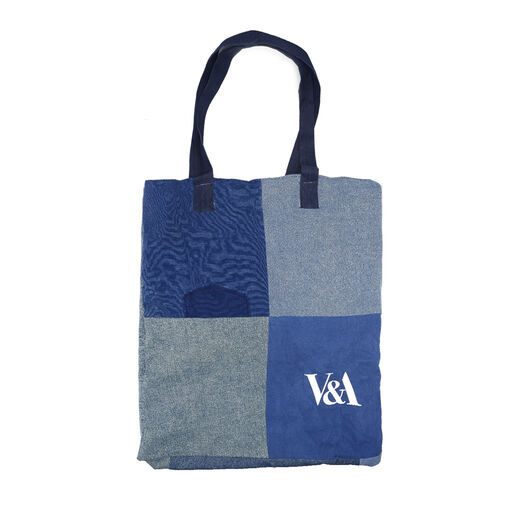 Large patchwork denim tote bag by The Revival